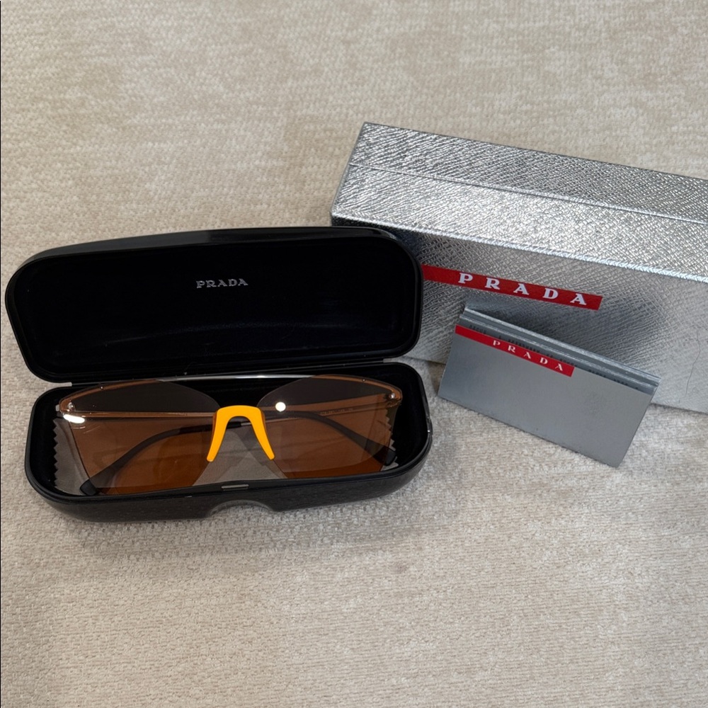 Prada Sport SPS 52U Shield Sunglasses w/ Box & Case